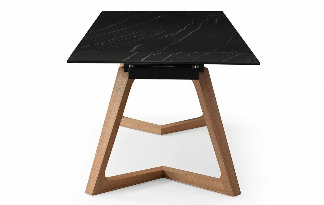 Стол раскладной Sorrento 180-240, черная керамика/ясень из Италии