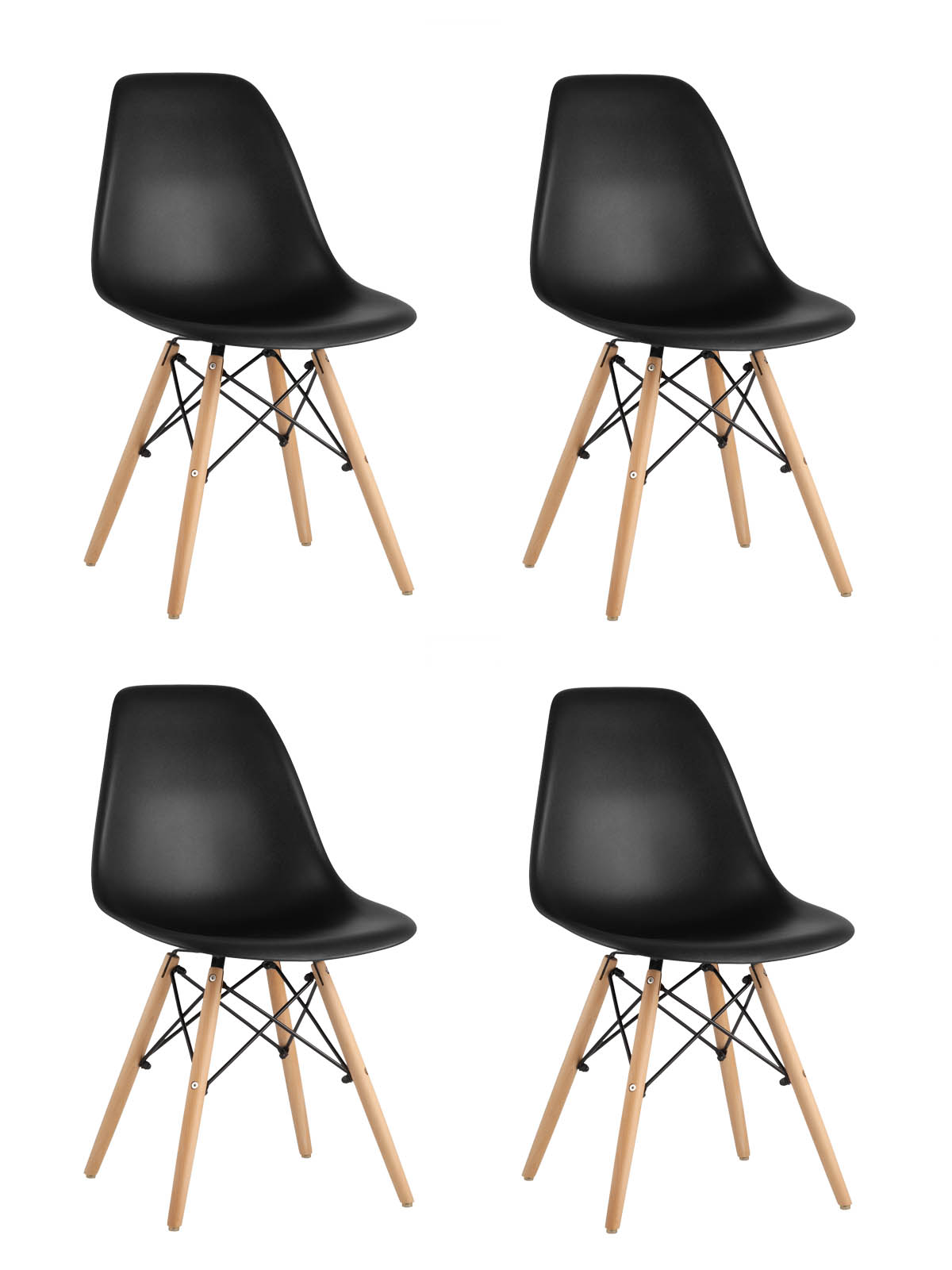 Стул Eames DSW черный x4 из Италии