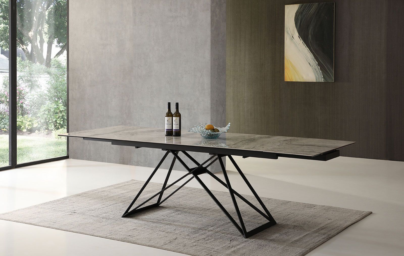 Стол раскладной Cross 160-240, светлая керамика из Италии