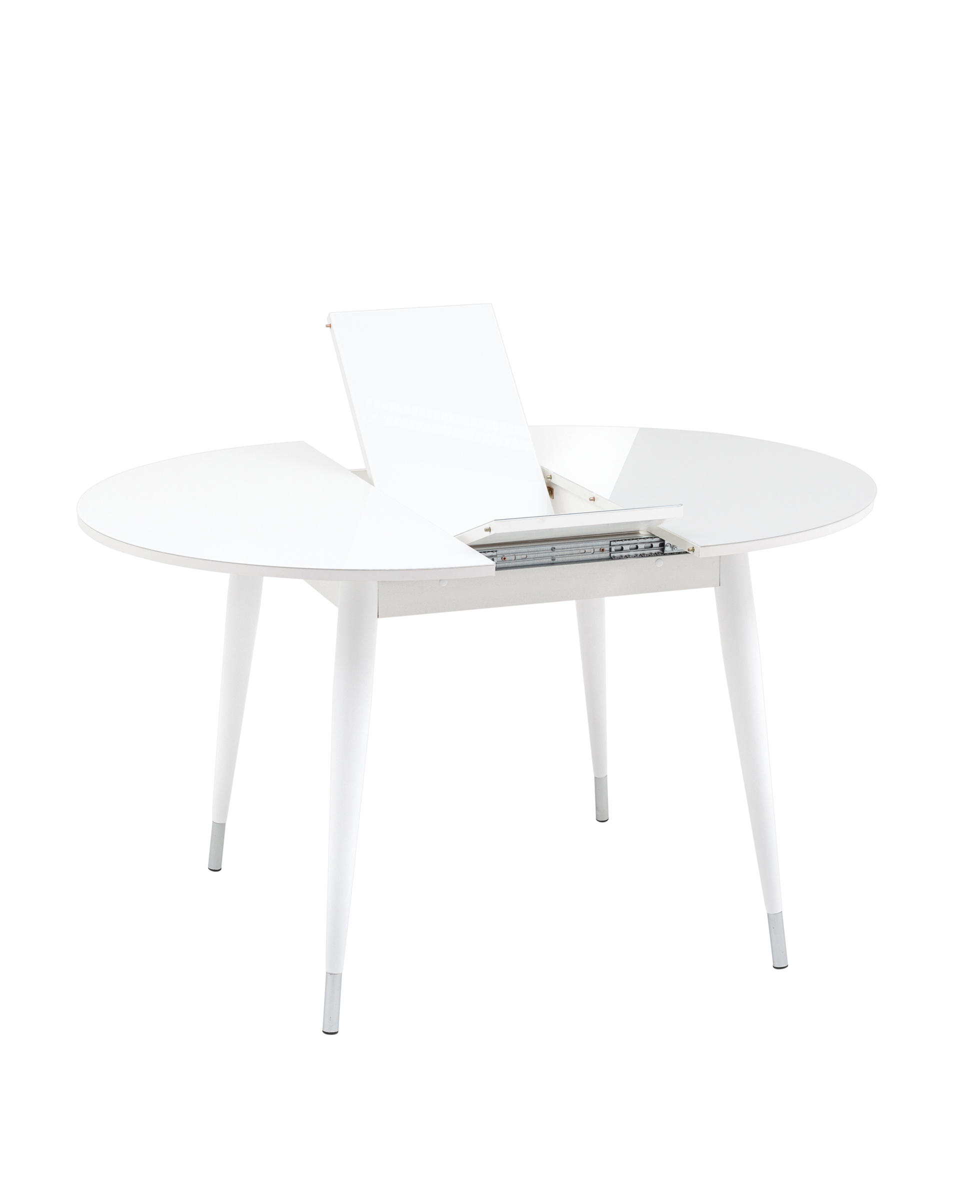 Стол обеденный Сидней раскладной 100-130 белый глянцевый из Италии