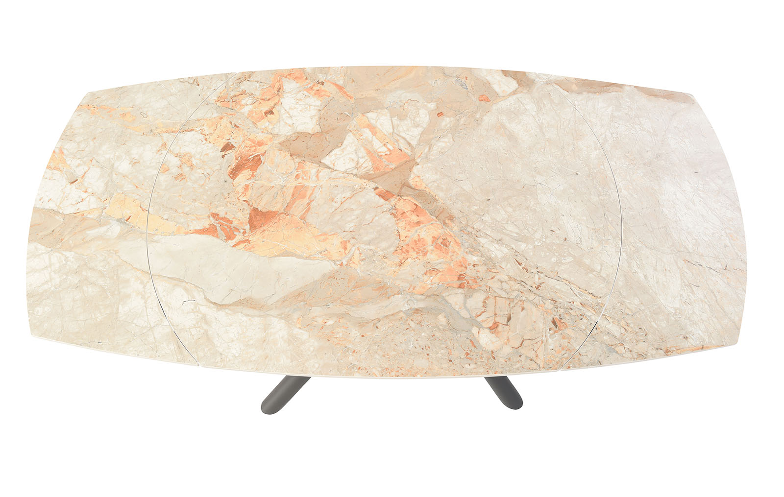 Стол раскладной Salerno 120-180, серая керамика/черный из Италии