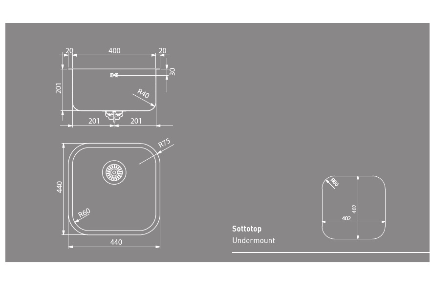 Мойка Artinox Drop 40 из Италии