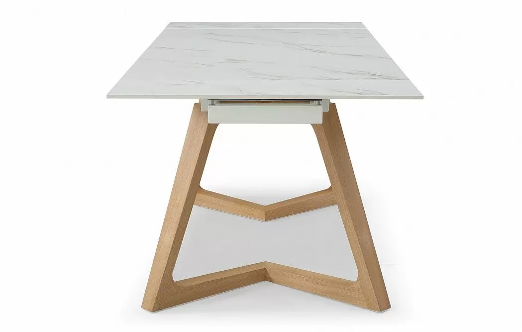 Стол раскладной Sorrento 180-240, белая керамика/ясень из Италии