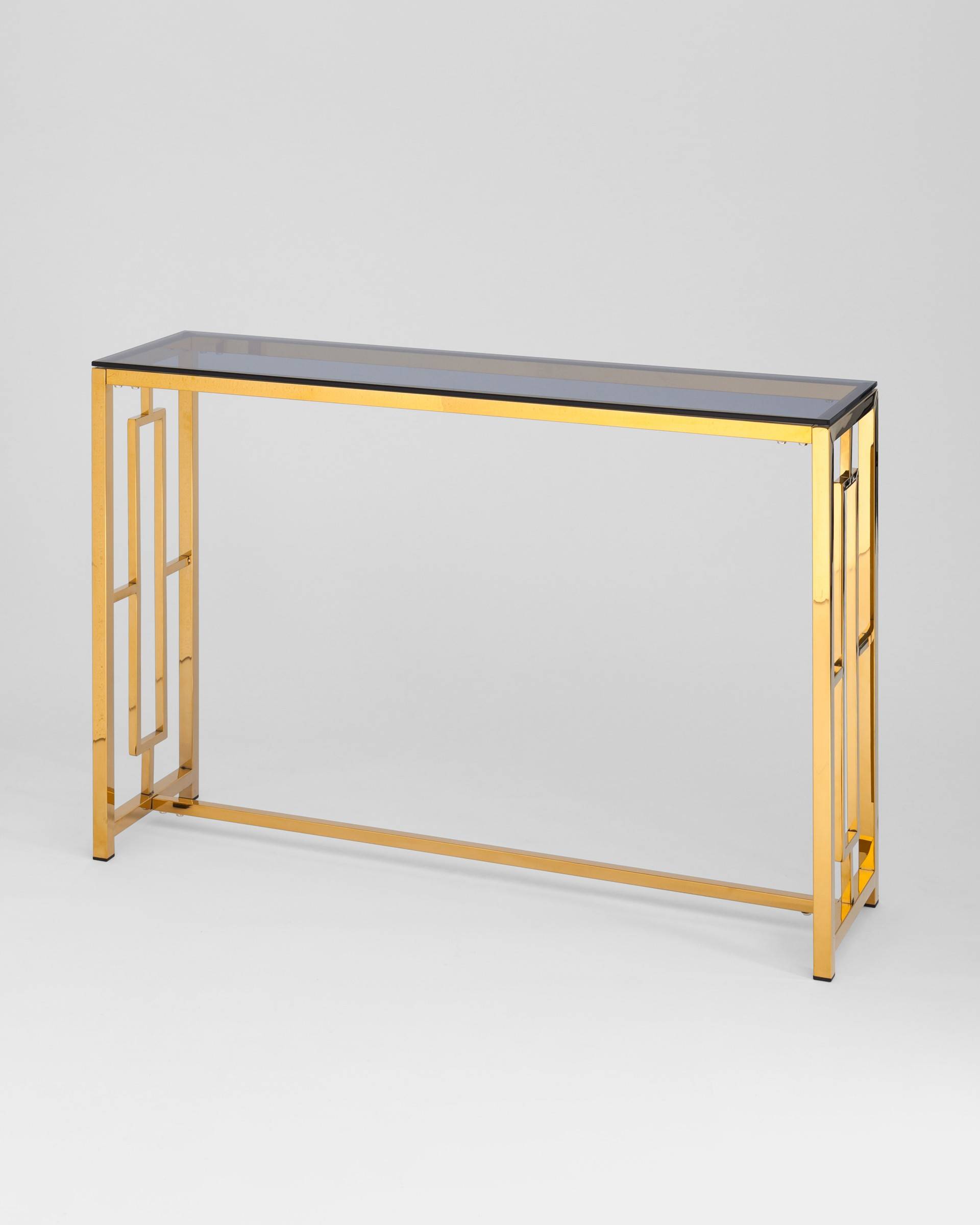 Консоль БРУКЛИН 115*30 золото стекло smoke из Италии