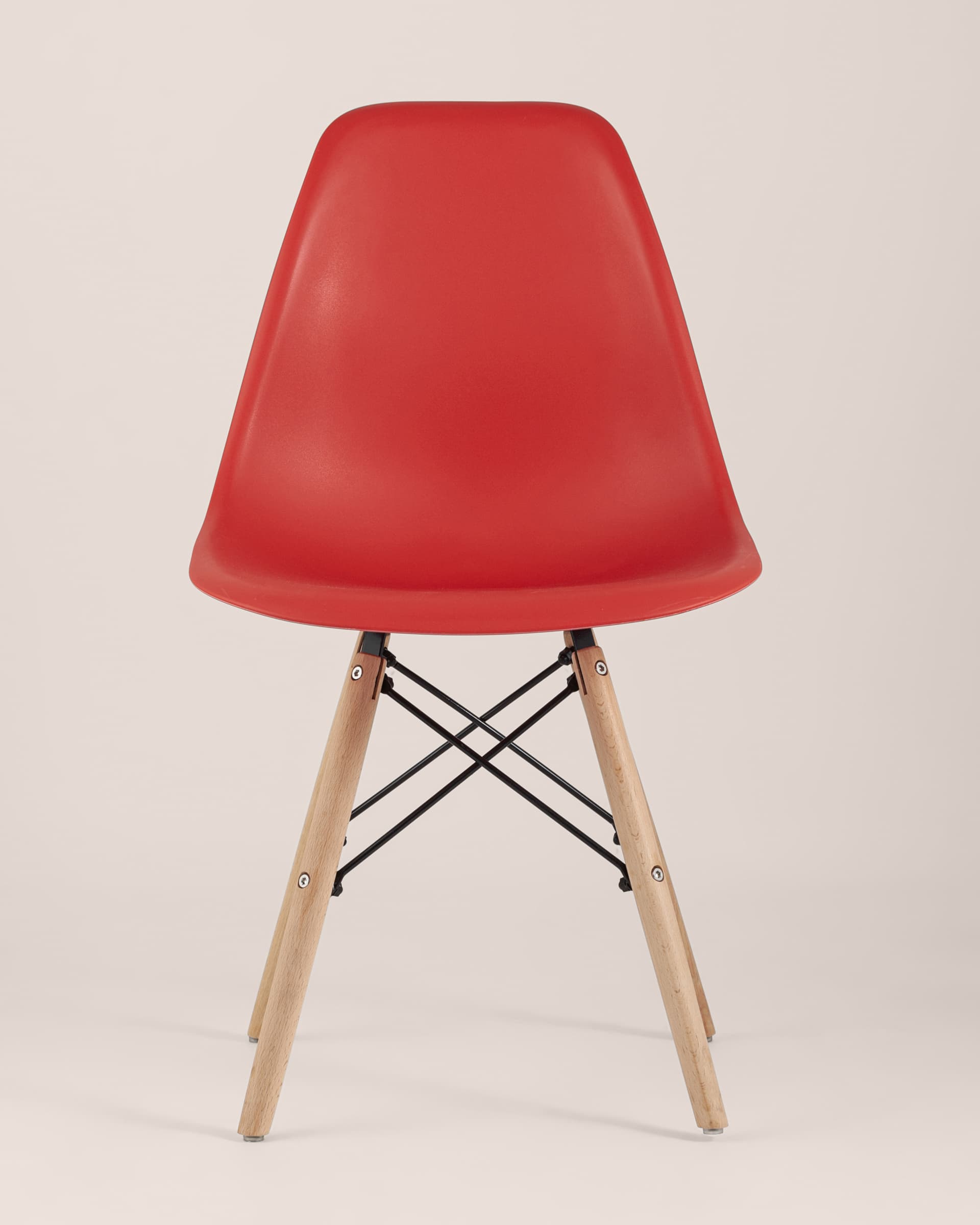 Стул Eames Style DSW красный (разборный каркас) из Италии