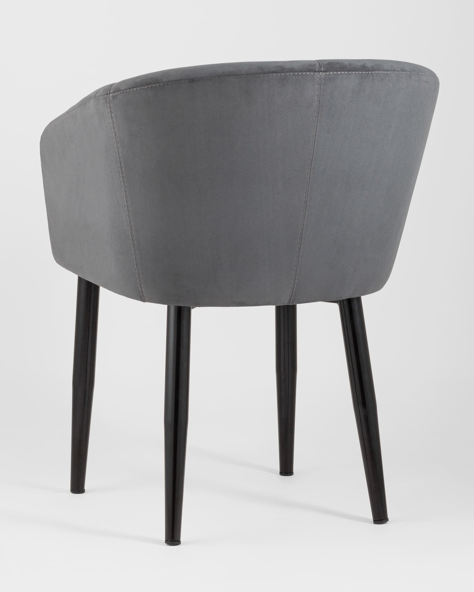 Кресло Ральф велюр тёмно-серый из Италии