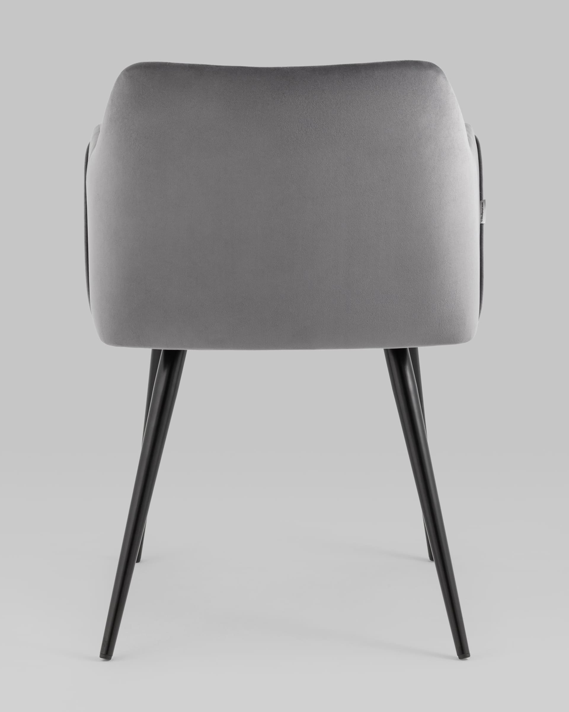 Стул с подлокотниками Джоэл велюр серый из Италии