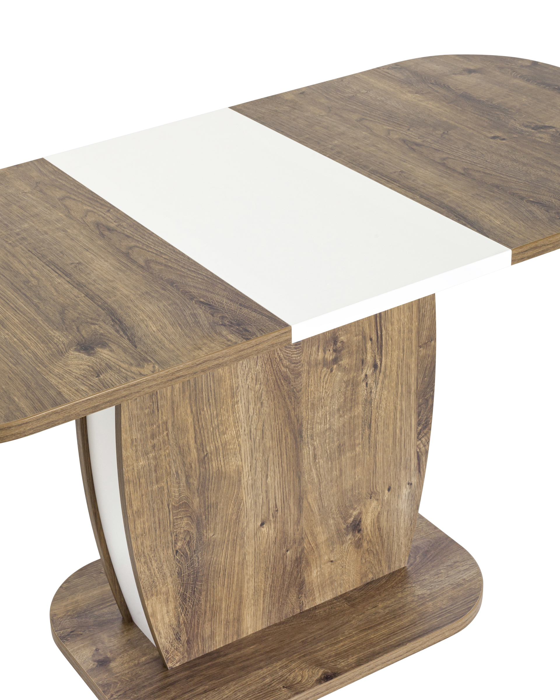 Стол Barrel 110-145*70 дуб Ка/белый из Италии