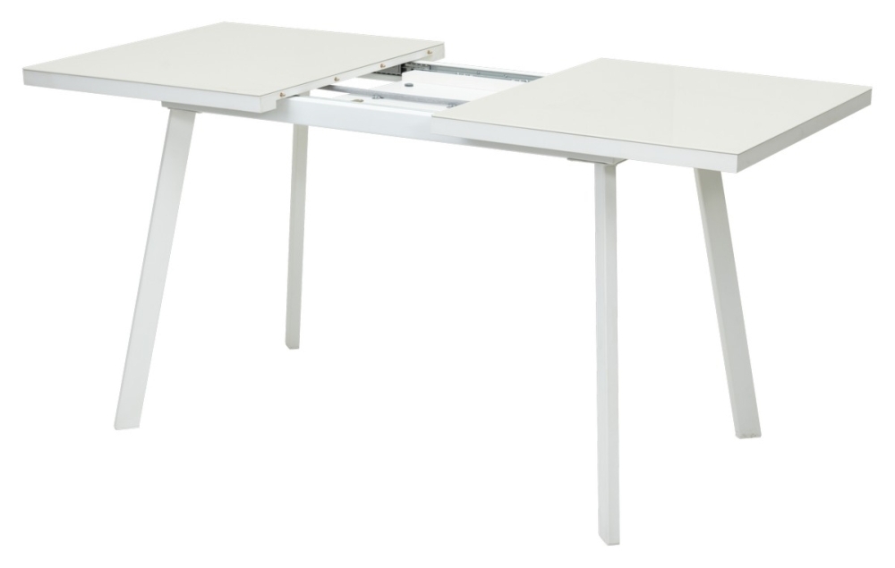 Стол ФИН 120 Латте, стекло/ Белый каркас М-City из Италии