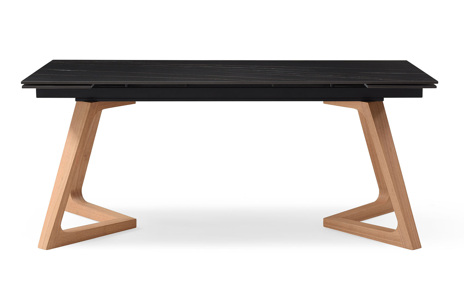 Стол раскладной Sorrento 160-220, черная керамика/ясень из Италии