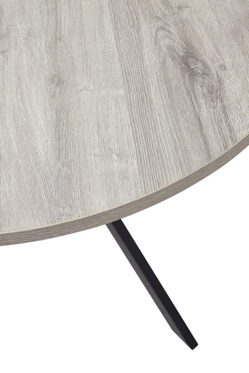 Стол ВЕГА D100 Дуб Шерман серый / черный каркас М-City из Италии