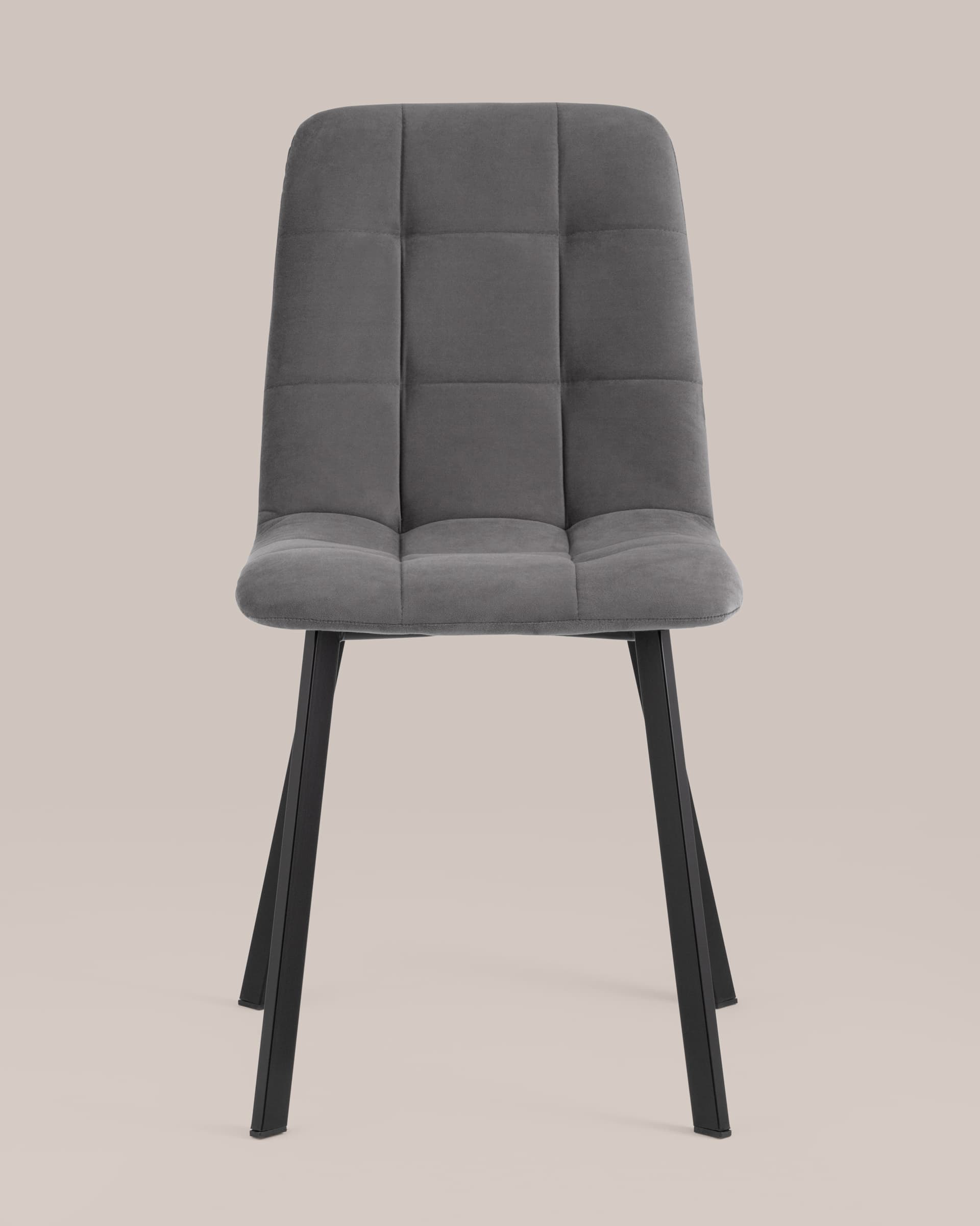 Стул Oliver Square велюр темно-серый из Италии