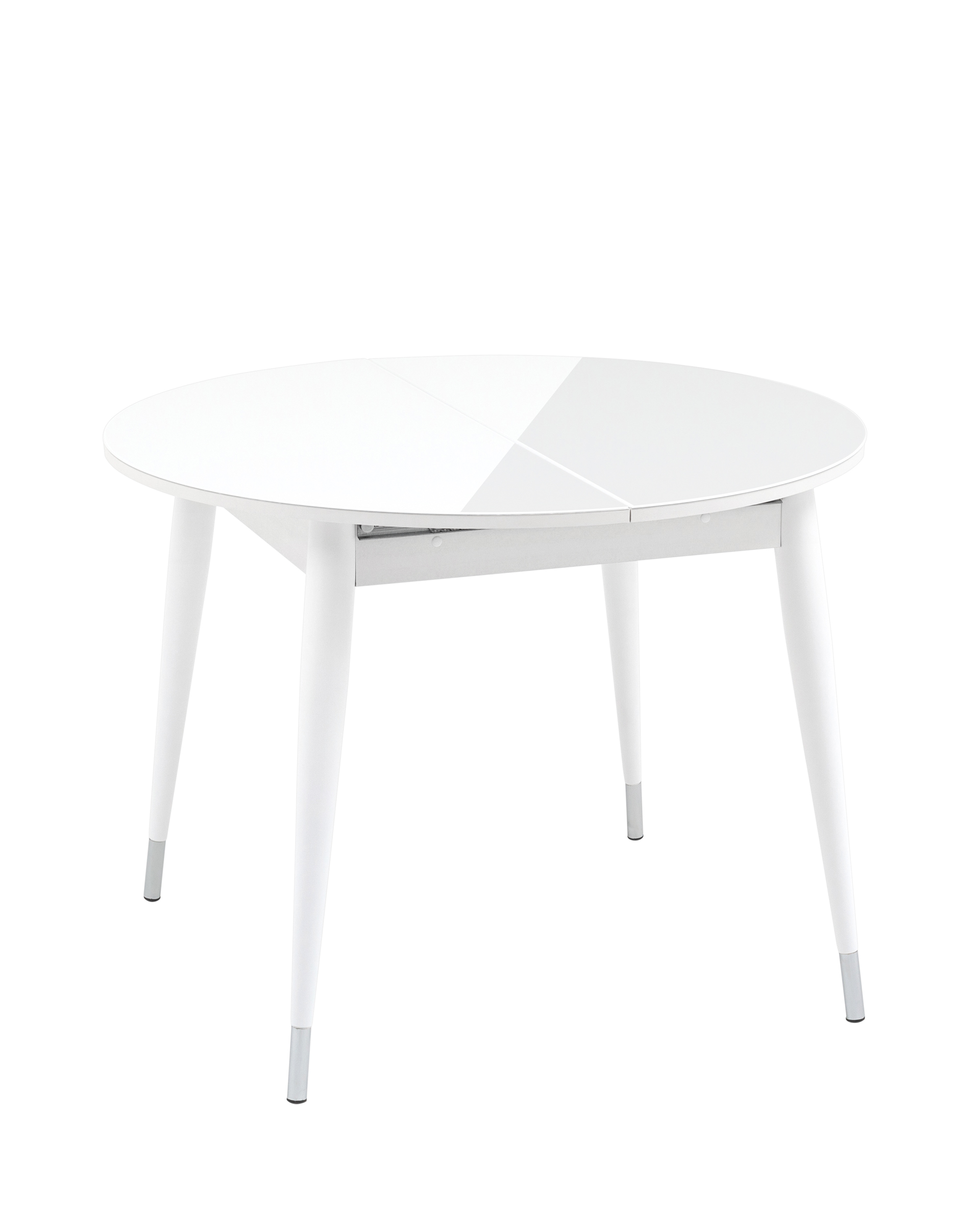 Стол обеденный Сидней раскладной 100-130 белый глянцевый из Италии