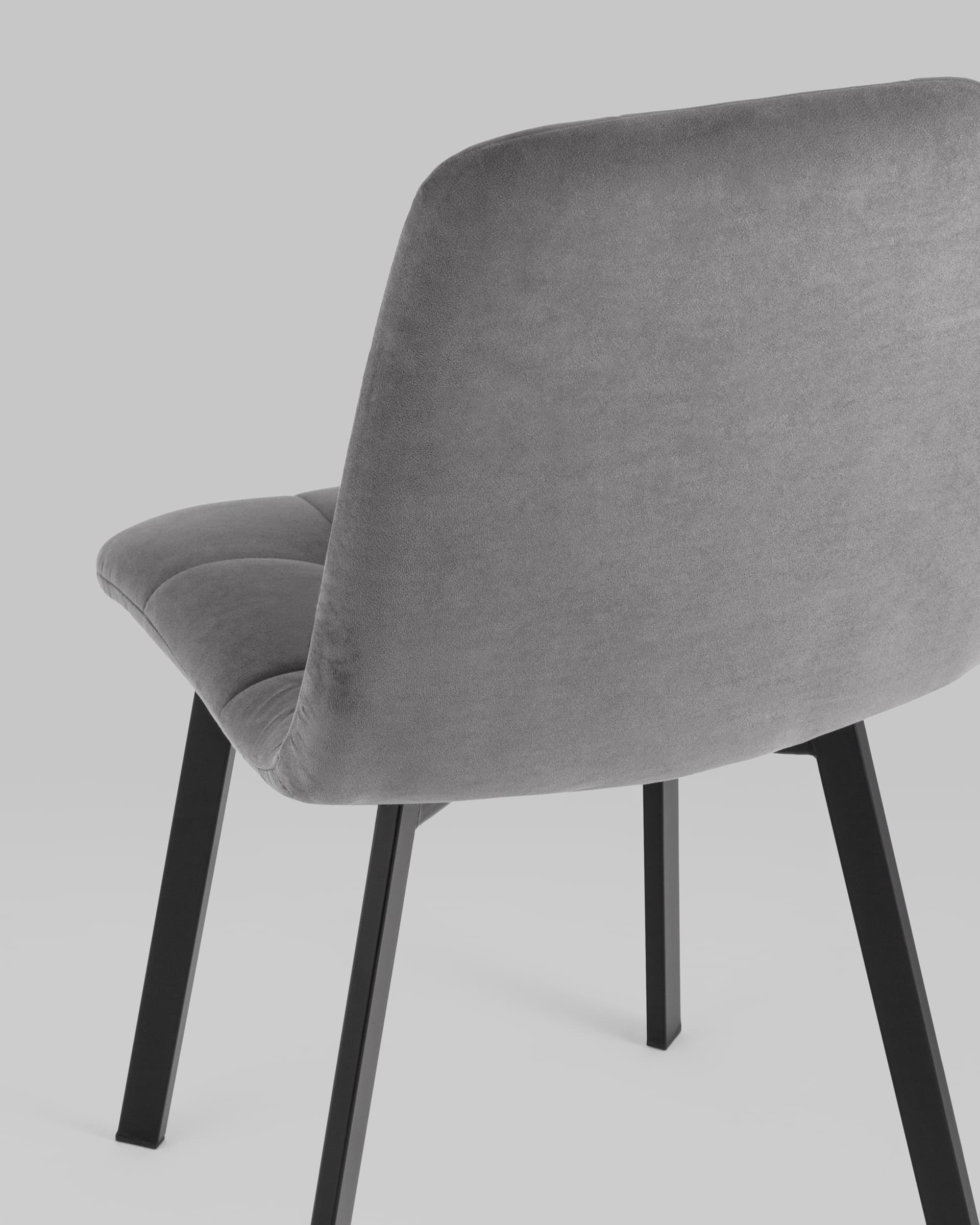 Стул Oliver Square велюр темно-серый из Италии