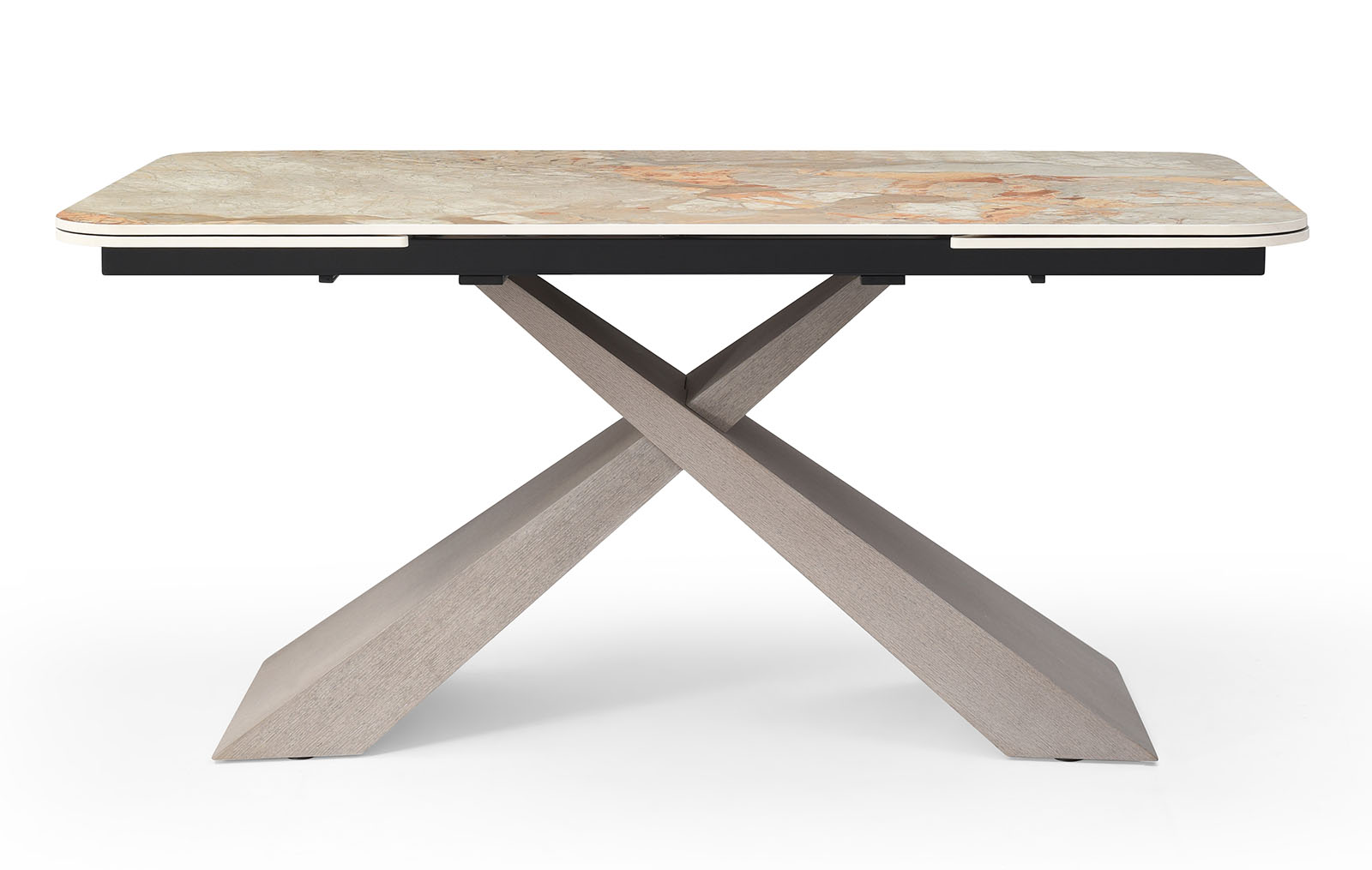 Стол раскладной Torino 160-240, серая керамика/серый дуб из Италии