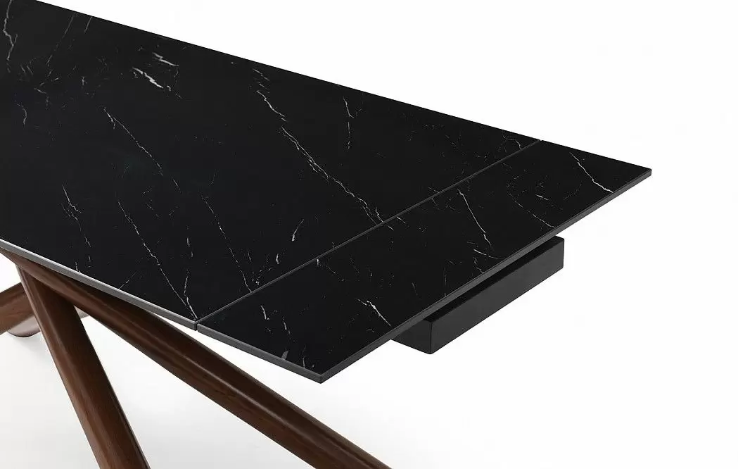 Стол раскладной Ravenna 140-180, черная керамика/орех из Италии