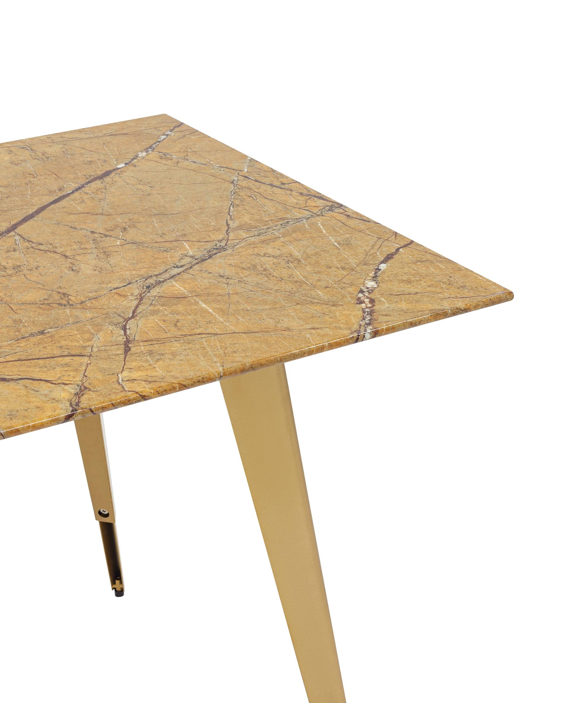 Стол обеденный Ричмонд 120*80 охра стеклянный из Италии