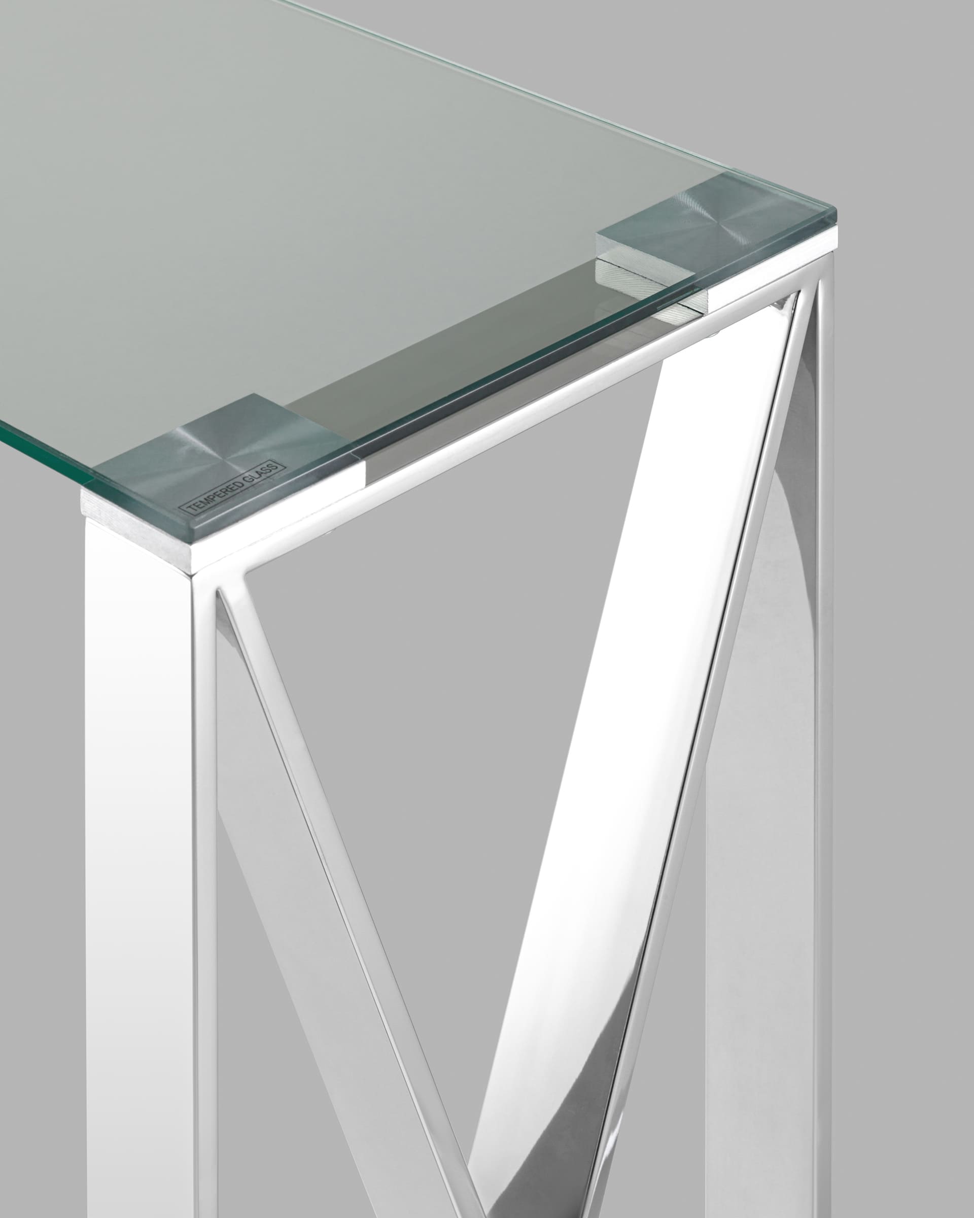 Консоль КРОСС 115*30 серебро из Италии