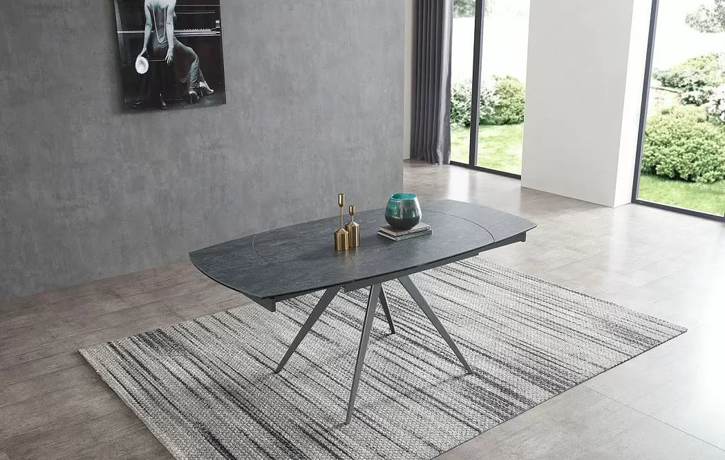 Стол раскладной Sicilia 120-180, керамика "темный цемент" из Италии