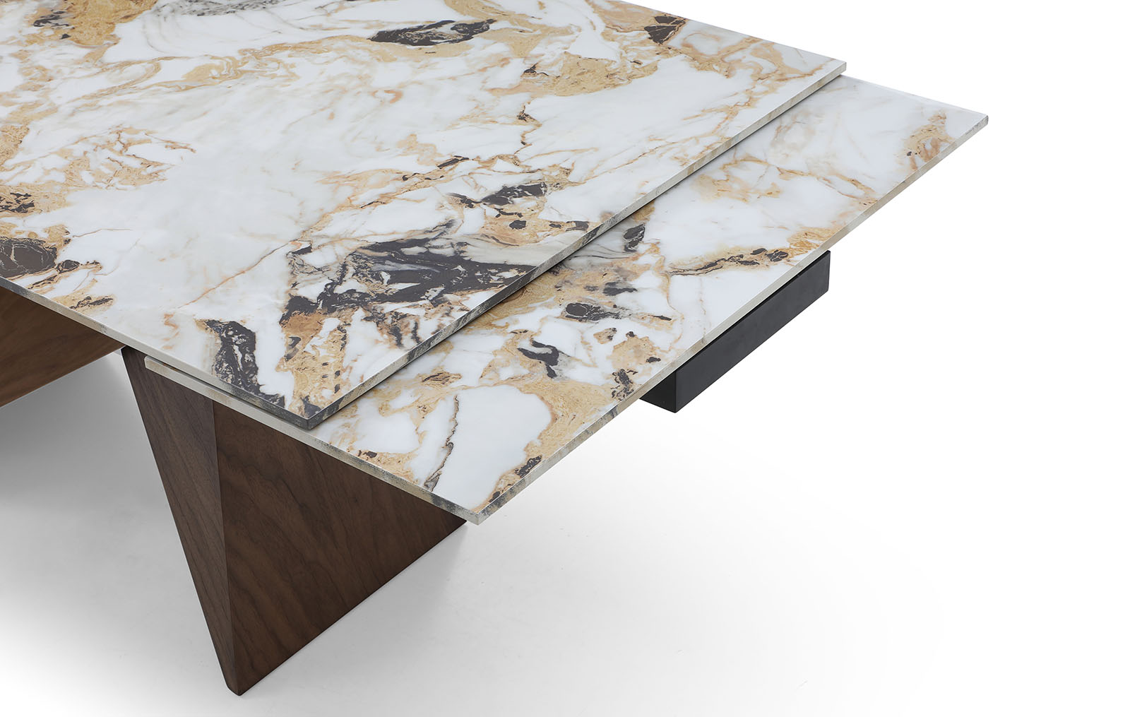 Стол раскладной Portofino 180-260, светлая керамика/орех из Италии