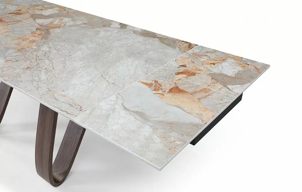 Стол раскладной Lido 180-260, серая керамика/орех из Италии