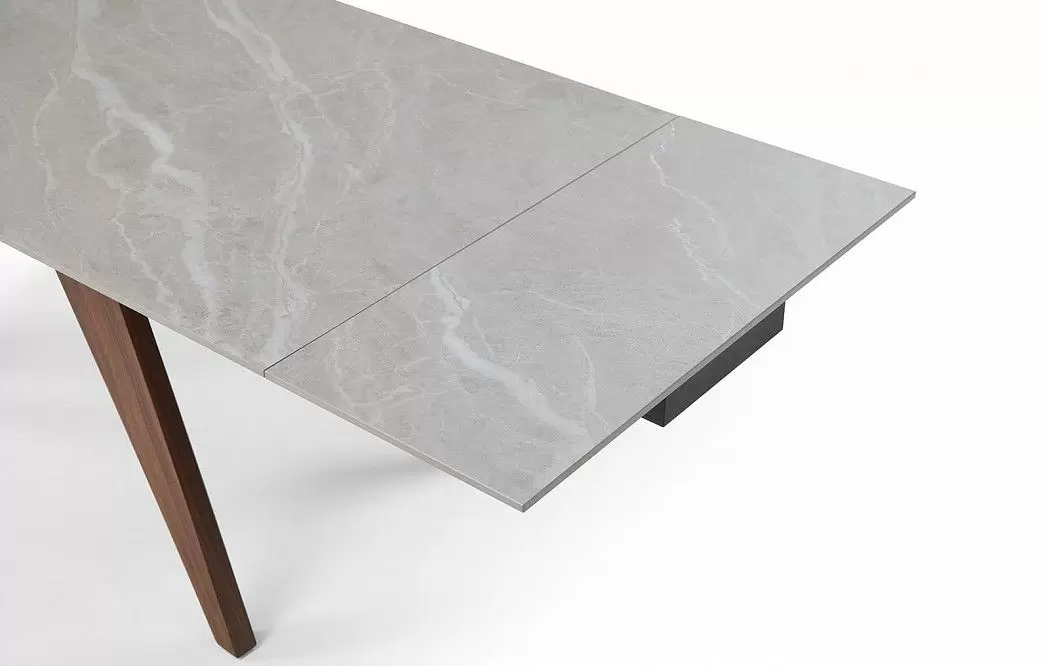 Стол раскладной Valencia 180-260, серая керамика/орех из Италии