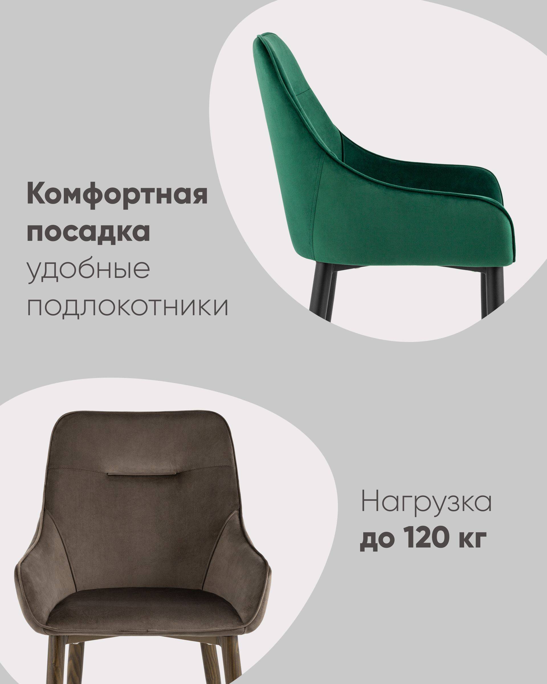 Стул Диана велюр изумрудный из Италии