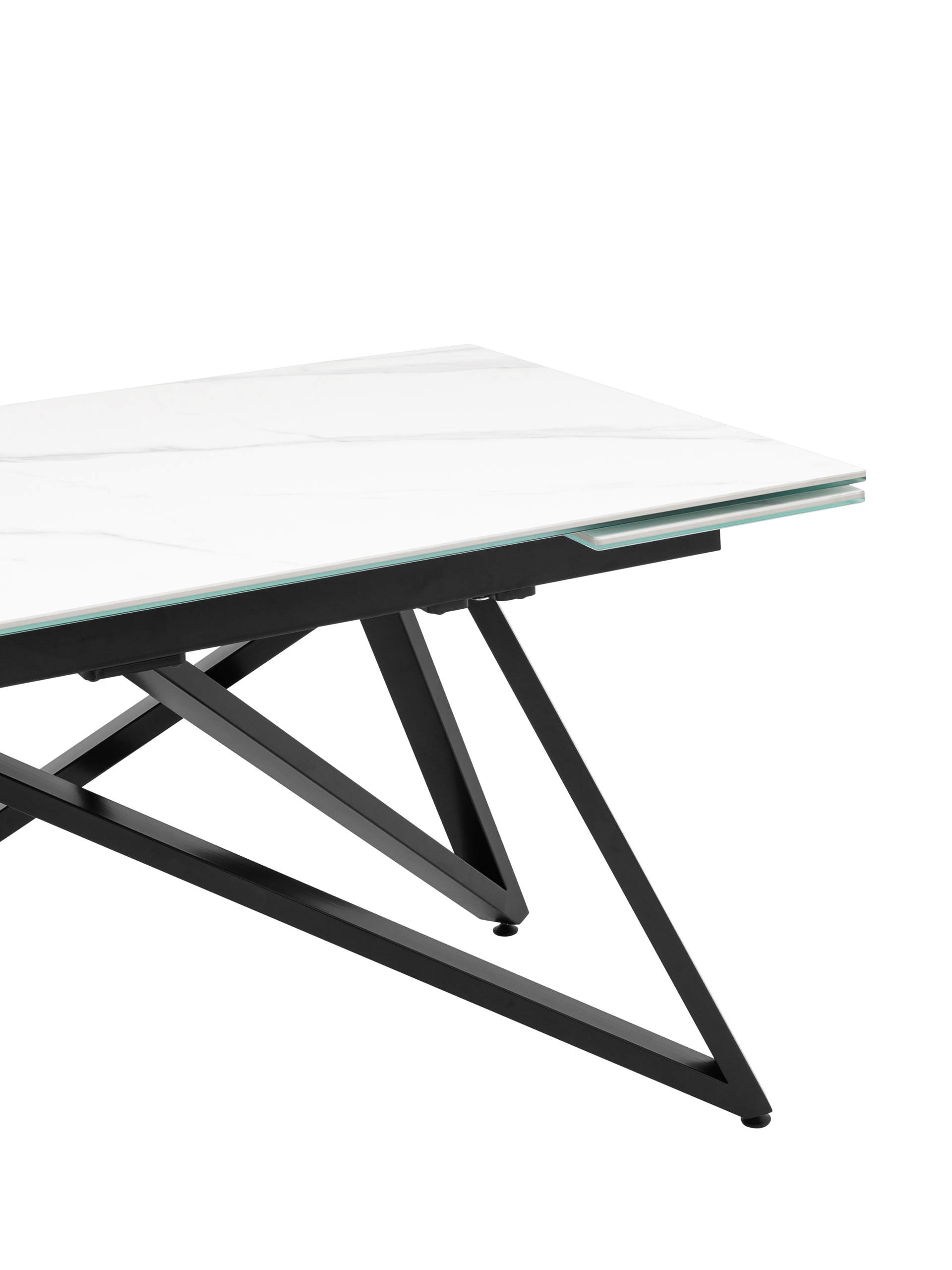 Стол обеденный Канкун раскладной 140-180*90 керамика белый из Италии