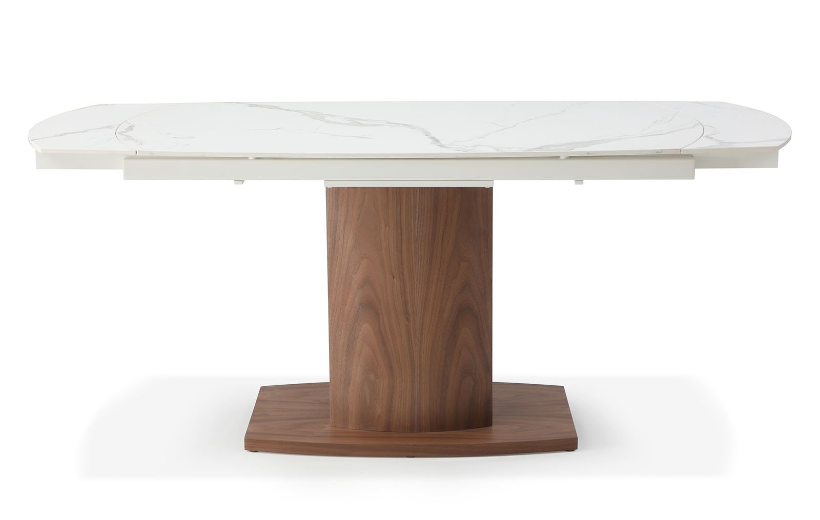 Стол раскладной Carlo 140-180, белая керамика/орех из Италии