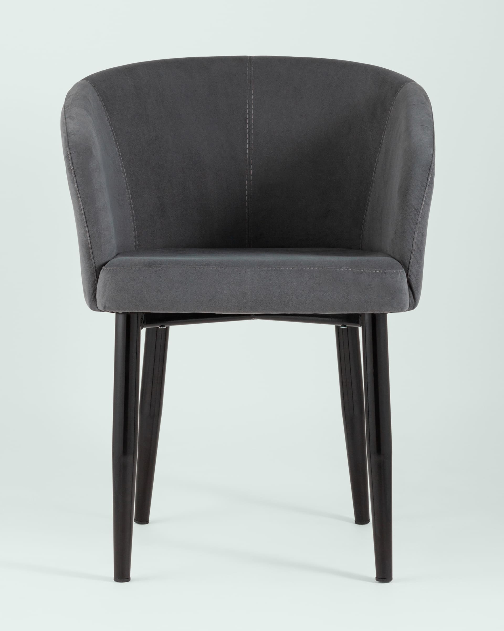 Кресло Ральф велюр тёмно-серый из Италии