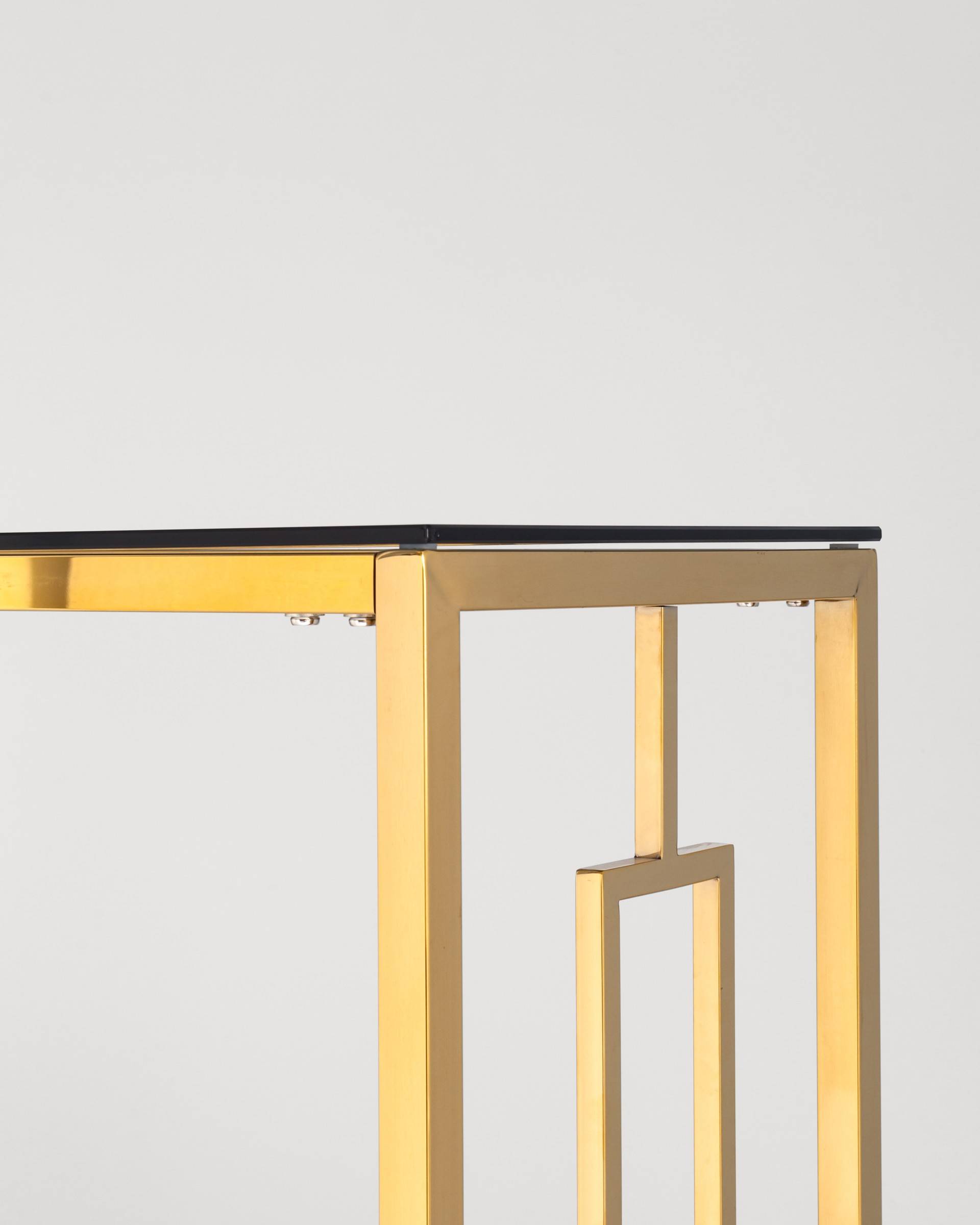 Консоль БРУКЛИН 120*40 золото стекло smoke из Италии