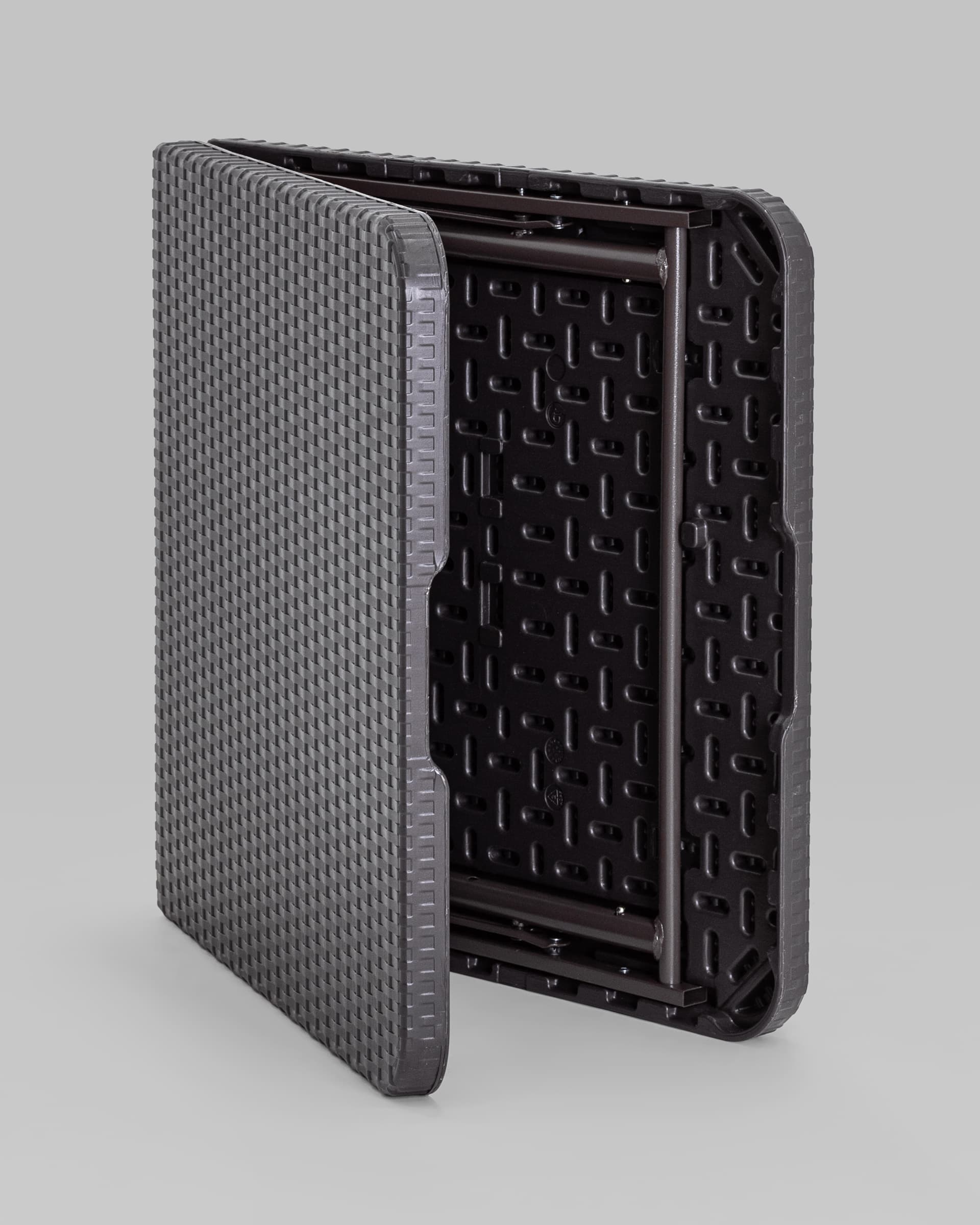 Стол складной чемодан пластиковый Кейт 120 коричневый из Италии