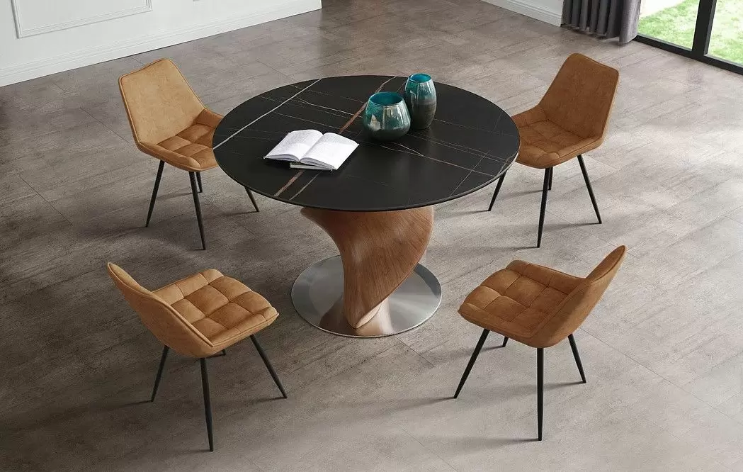 Стол Niagara 120, черная керамика/орех из Италии