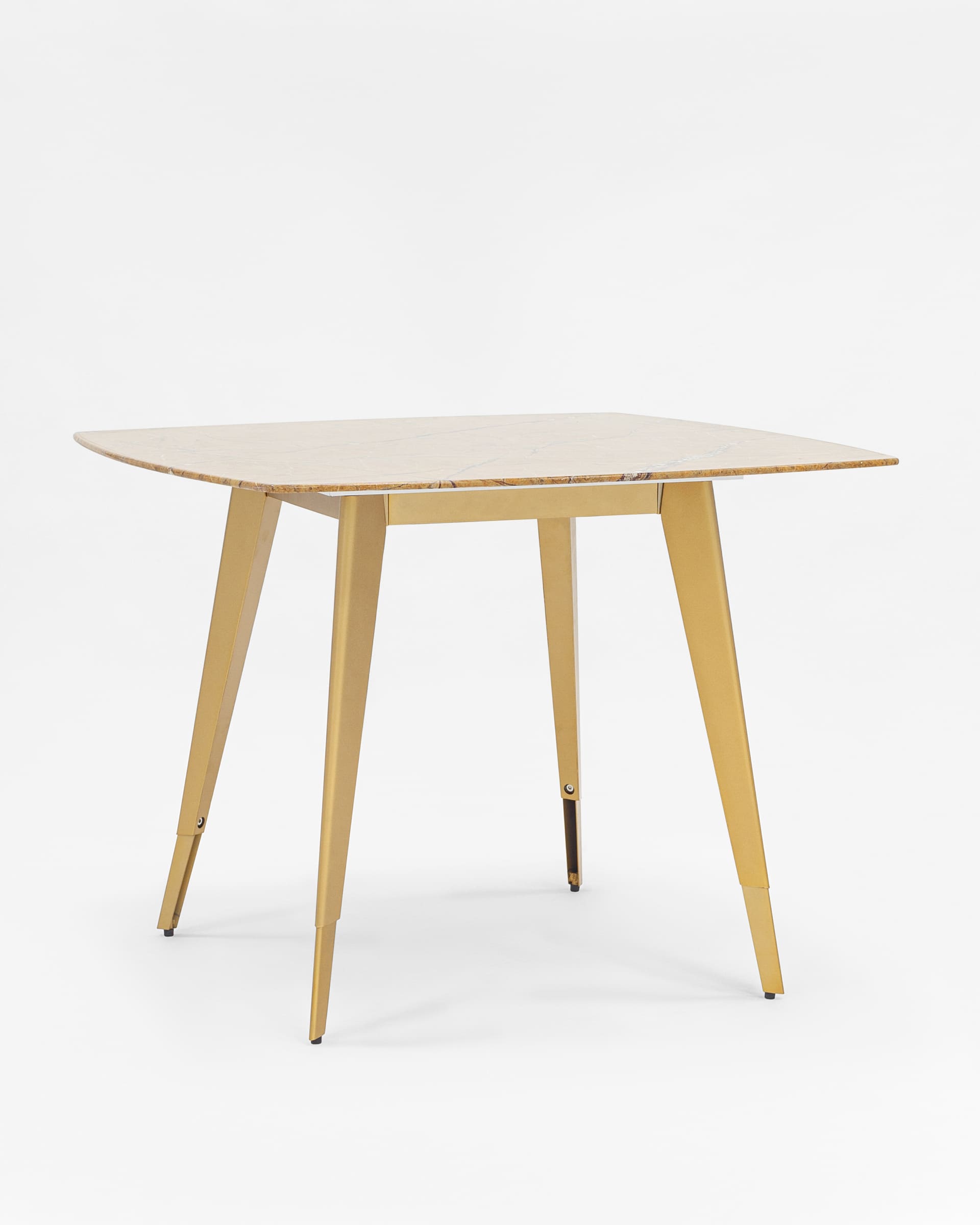 Стол обеденный Ричмонд 100*100 охра стеклянный из Италии