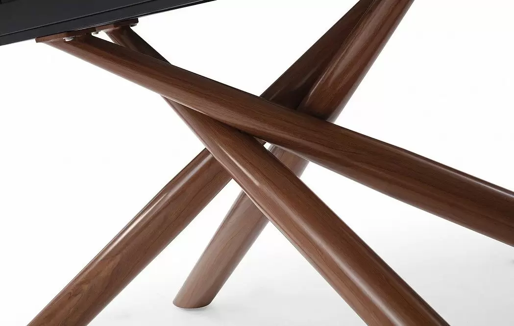 Стол раскладной Ravenna 140-180, белая керамика/орех из Италии