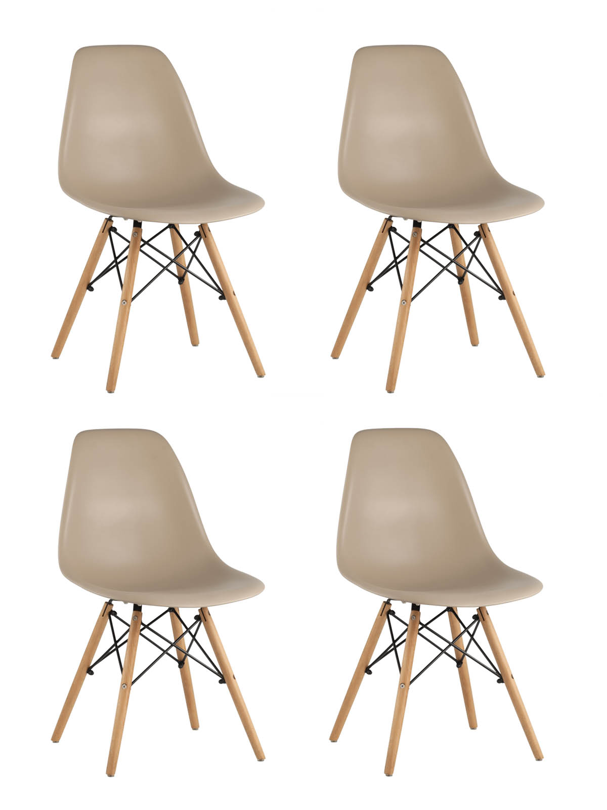Стул Eames DSW бежевый x4 из Италии