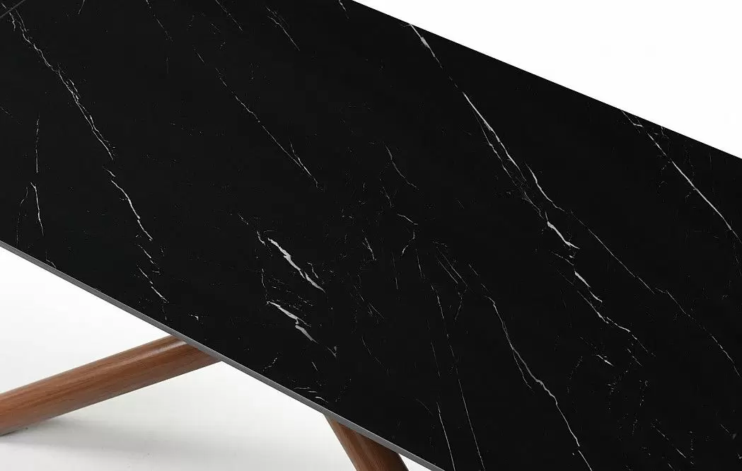 Стол раскладной Sorrento 180-240, черная керамика/ясень из Италии