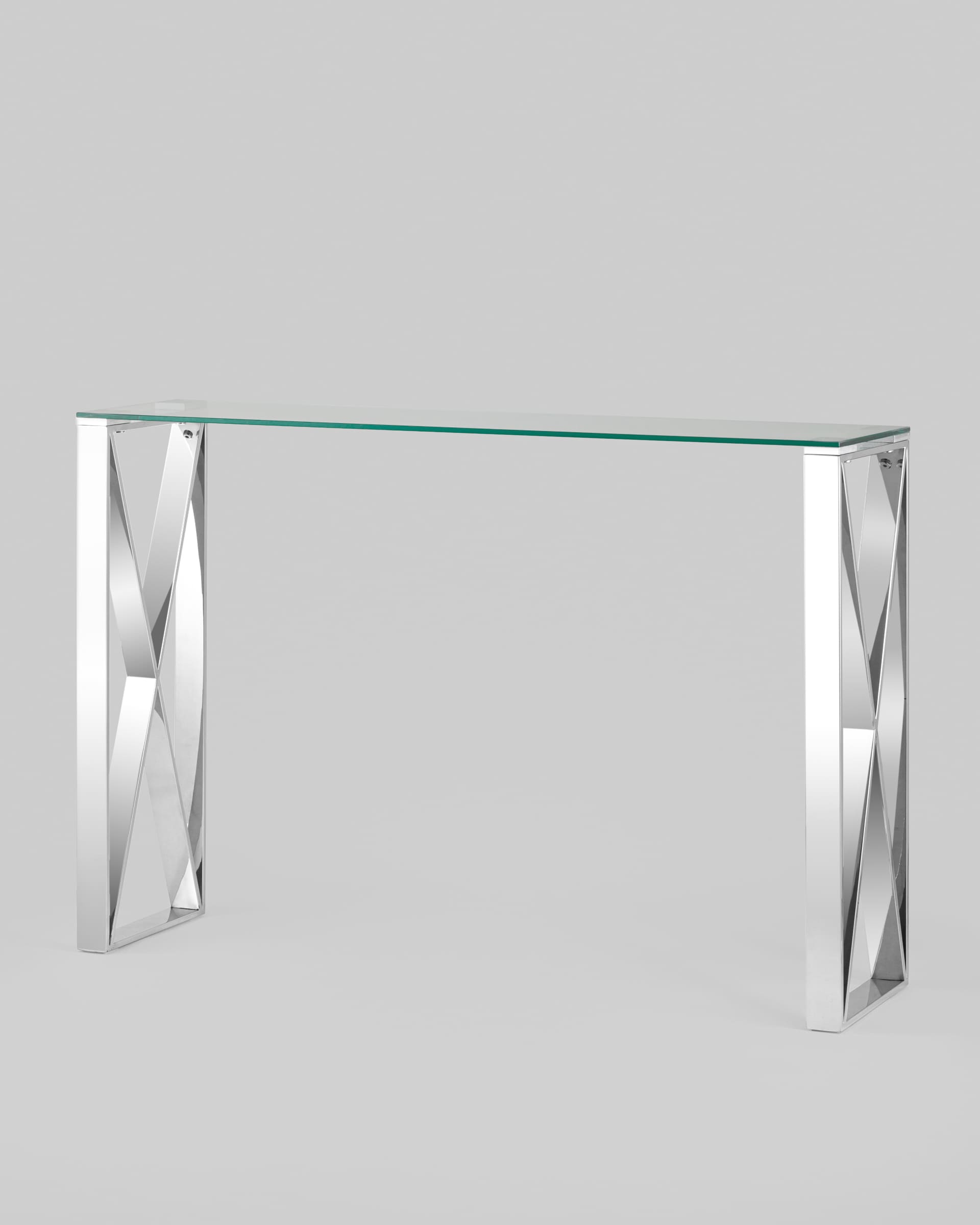Консоль КРОСС 115*30 серебро из Италии