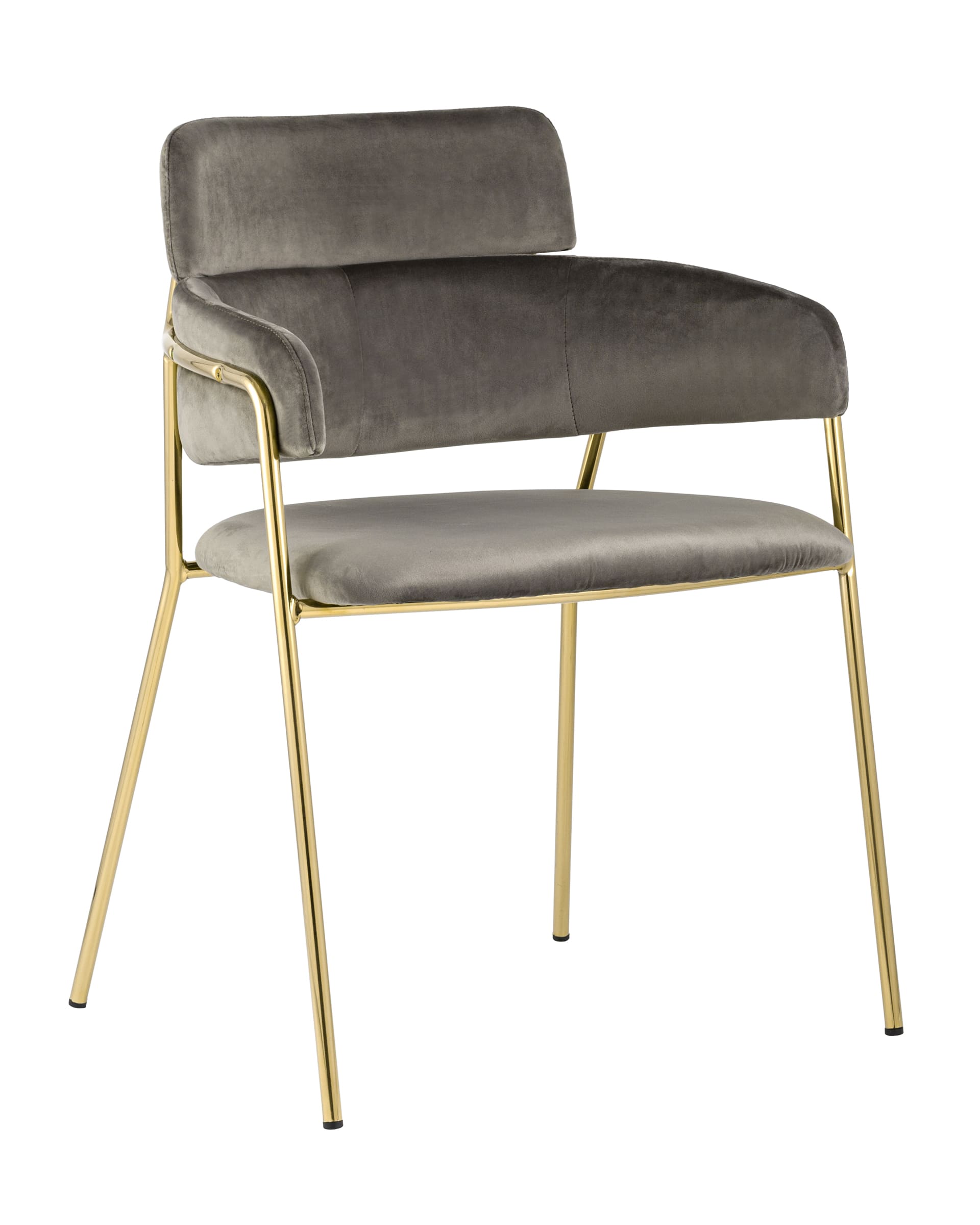 Стул Полин, велюр, коричневый из Италии