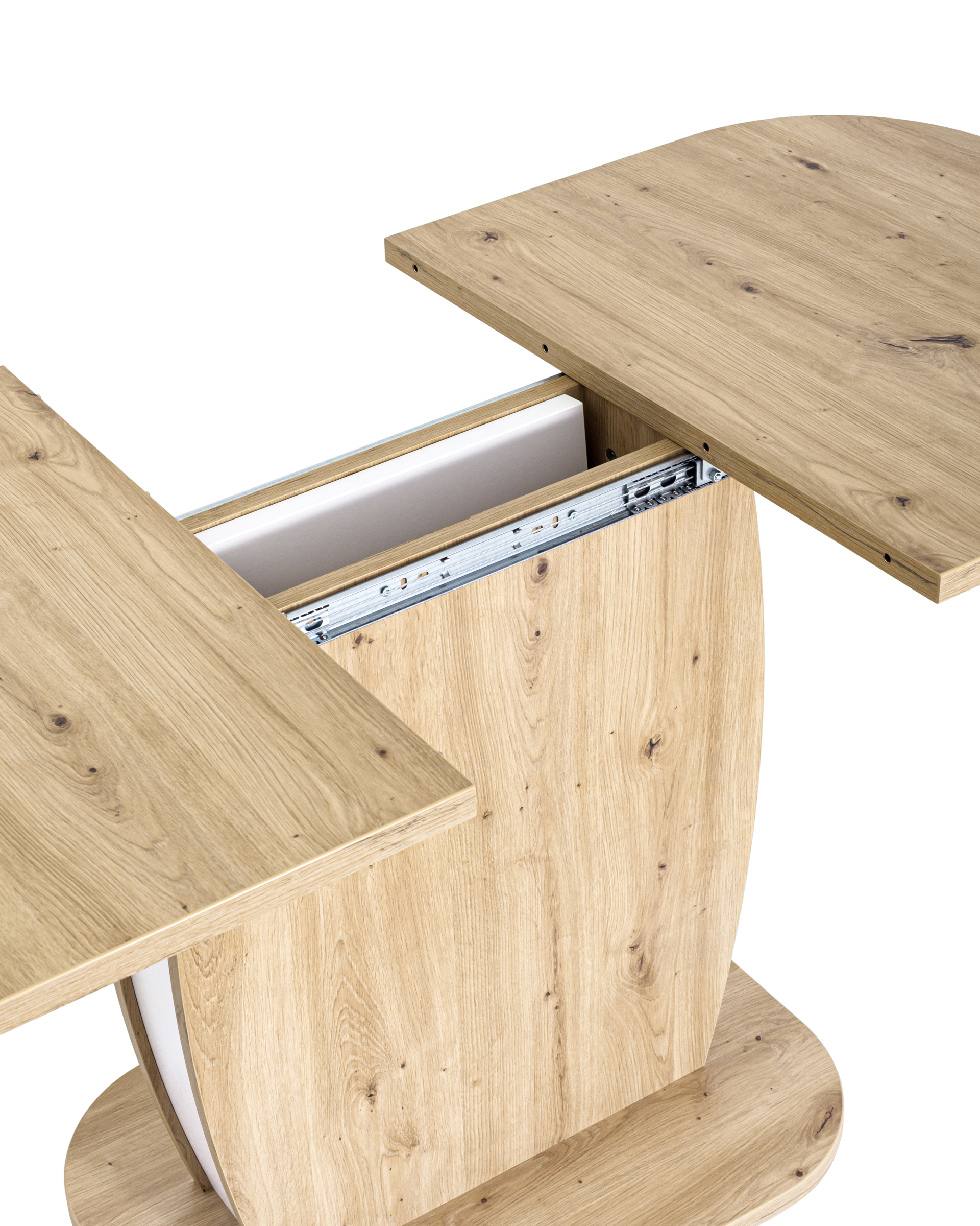 Стол Barrel 110-145*70 дуб/белый из Италии