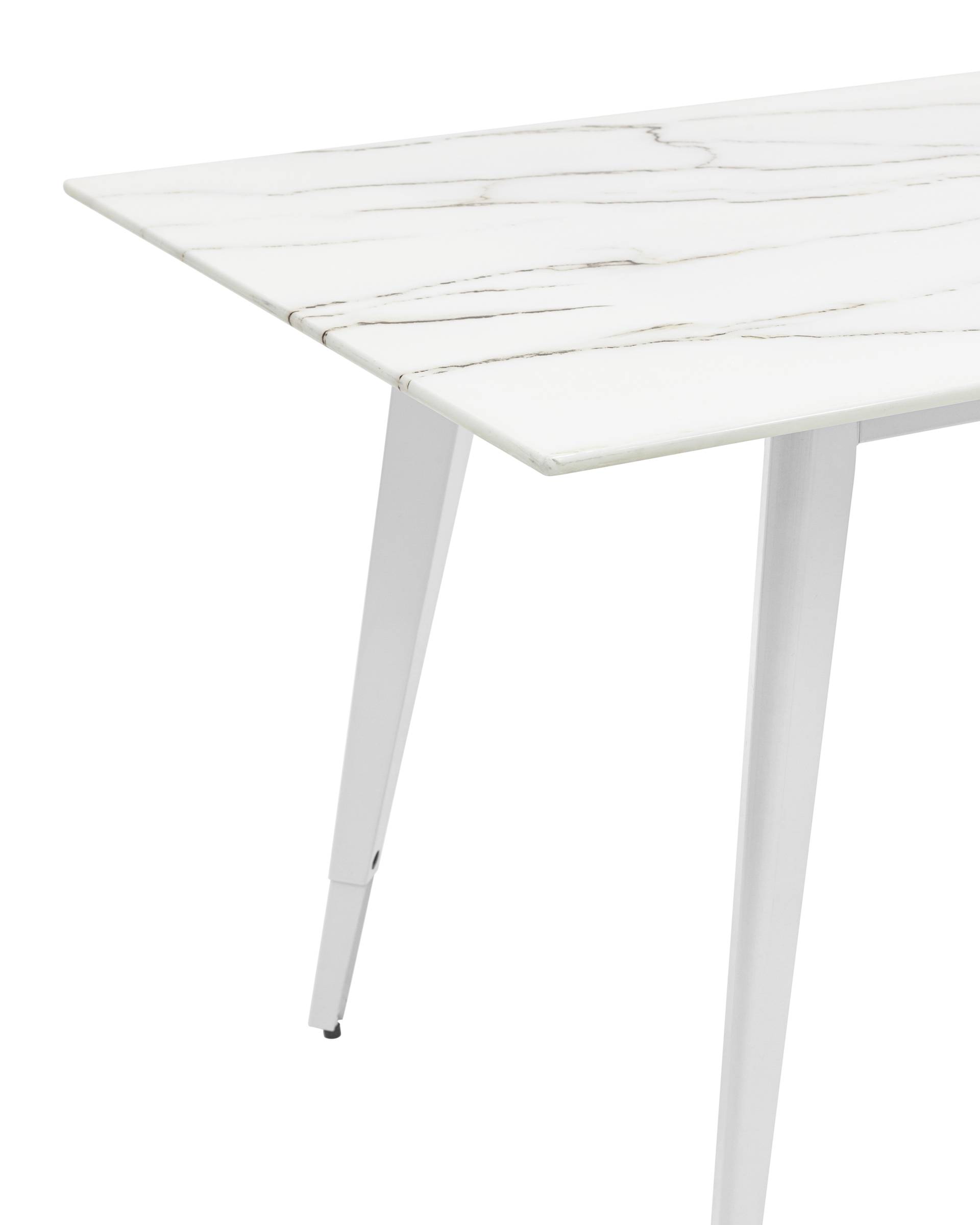 Стол обеденный Ричмонд 120*80 белый стеклянный из Италии