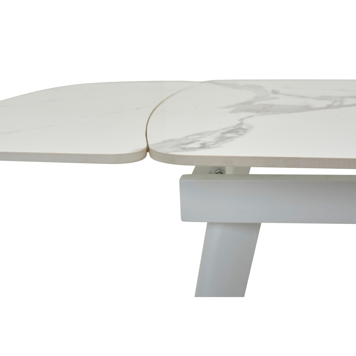 Стол ELIOT 120 GLOSS STATUARIO WHITE SOLID CERAMIC / WHITE М-City из Италии