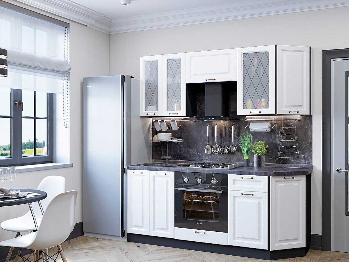 Кухня Ницца-01 2140*1900*600 Белый