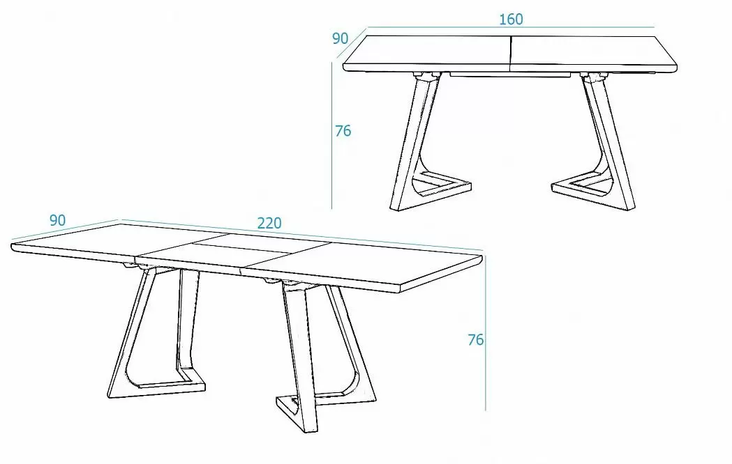 Стол раскладной Avalon (160), белый/орех из Италии
