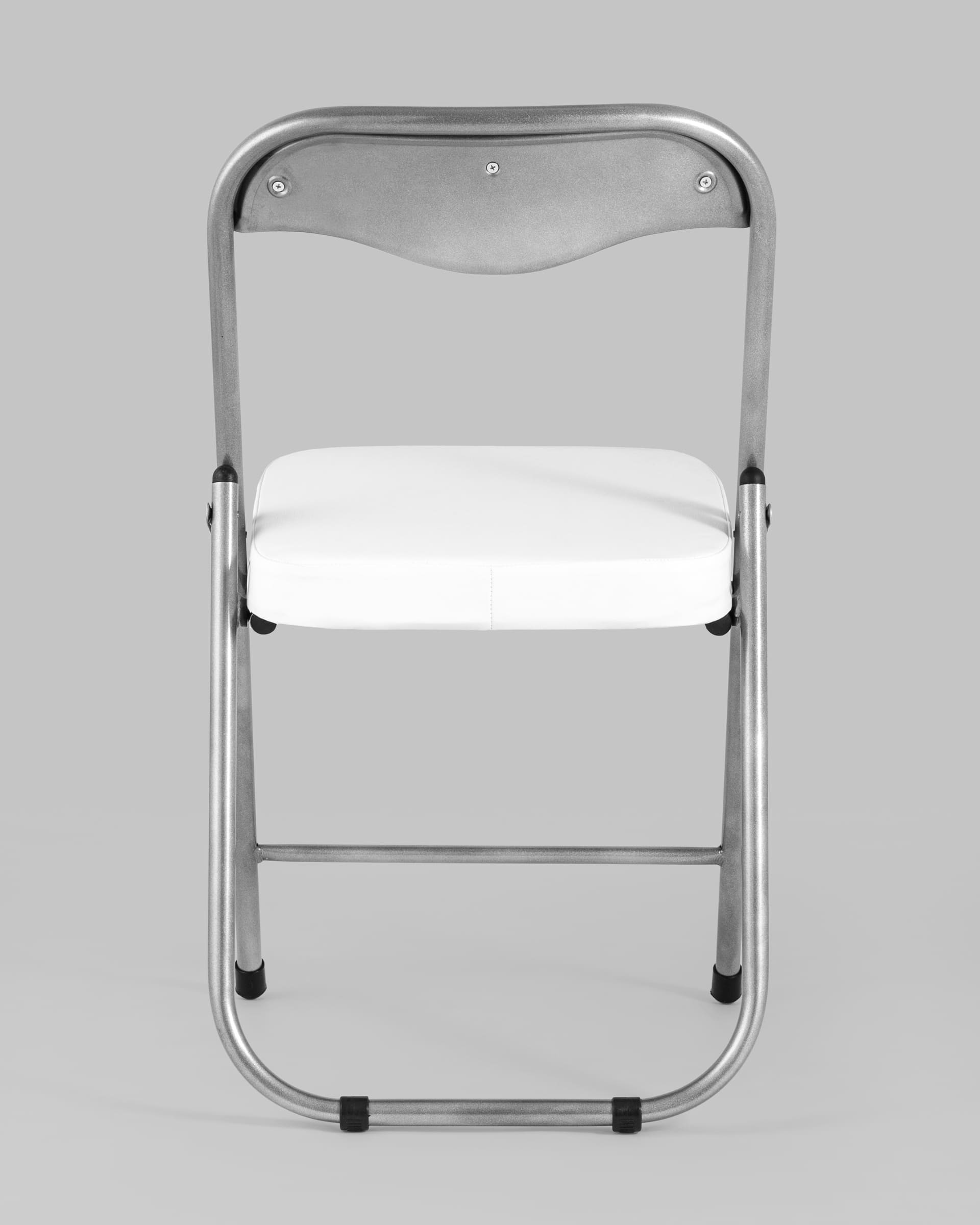 Стул складной мягкий ДЖОН металлик, белый из Италии