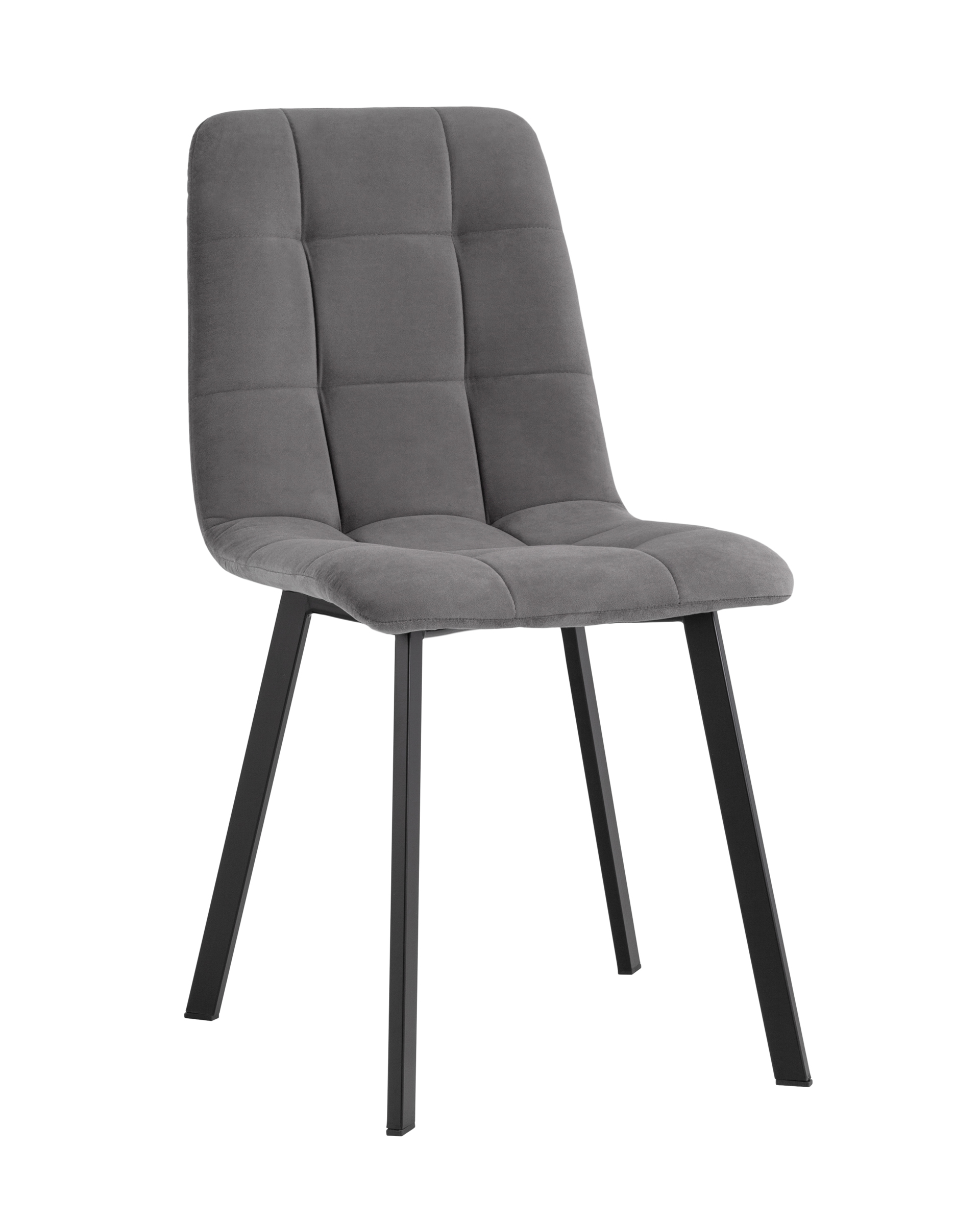 Стул Oliver Square велюр темно-серый из Италии