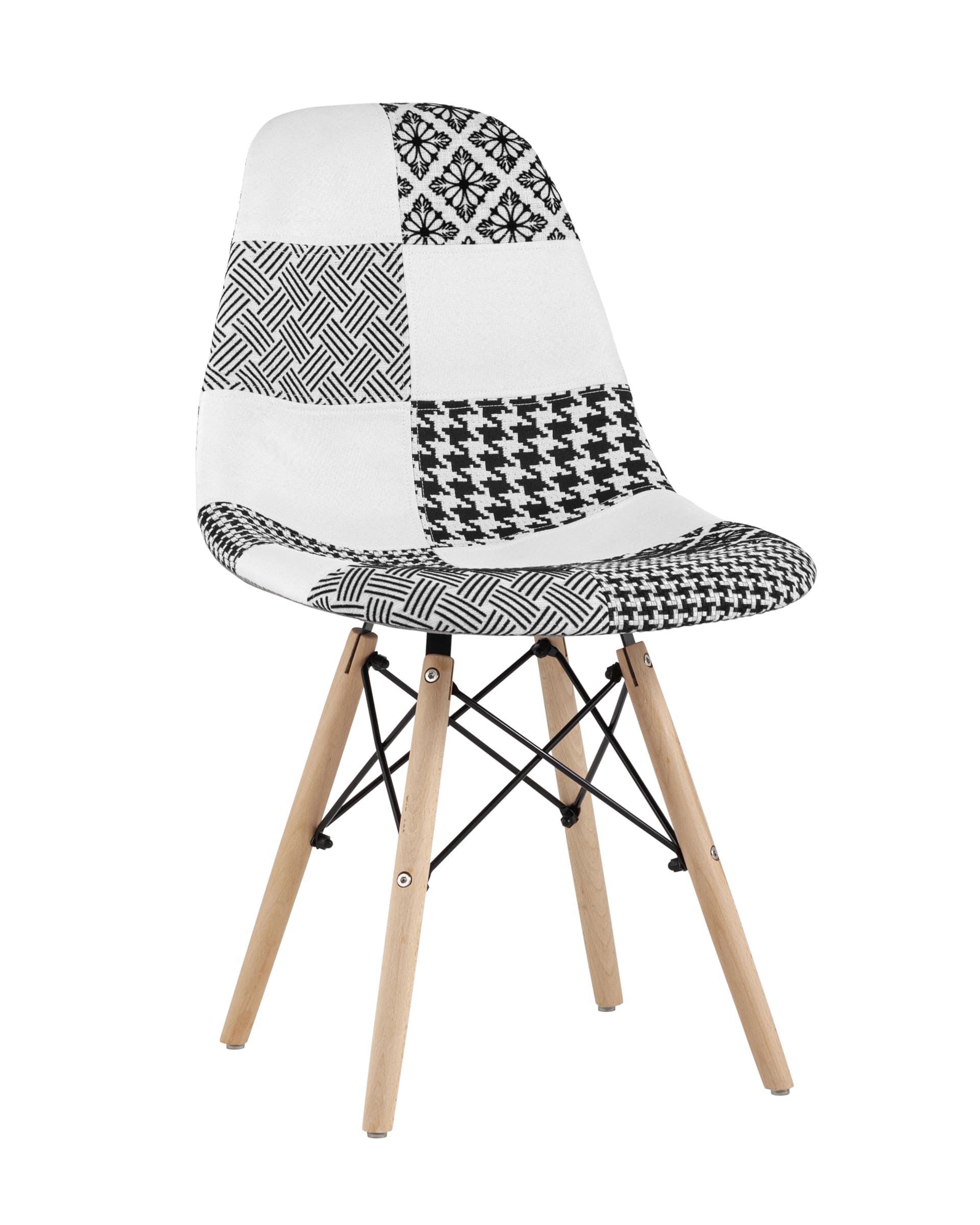 Стул EAMES пэчворк, черно-белое из Италии