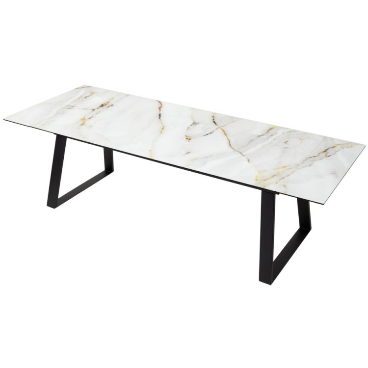 Стол Франк 180 АУРУМ, стекло / ЧЕРНЫЙ М-City из Италии