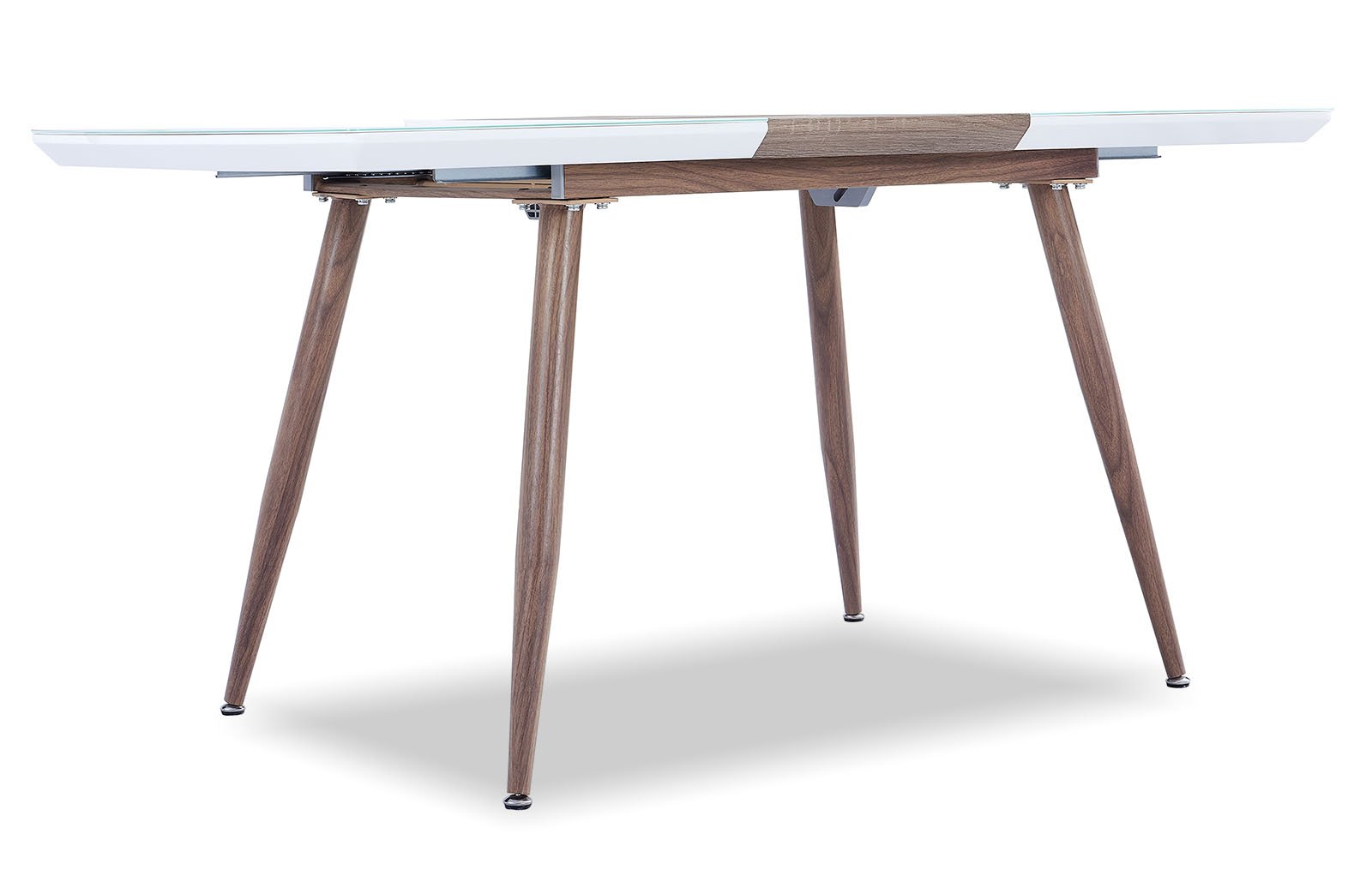 Стол раскладной Fredric 120-160, белый/дуб из Италии