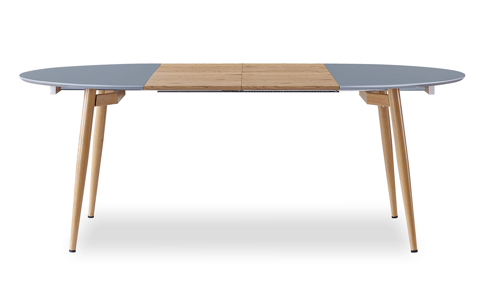 Стол раскладной Margaret 120-200, серый/светлое дерево из Италии